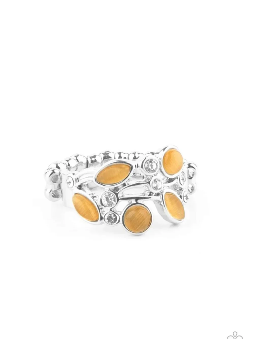 Paparazzi Jewelry Accessories - Leafy Luster - Yellow Ring - Vintage
